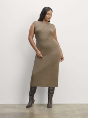 The Midi Dress in Everyday Cotton | Heather Taupe