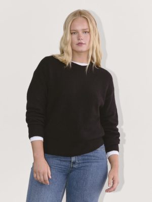 The Cocoon Crew in Plush Cotton | Black