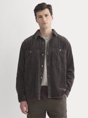 Wide Wale Corduroy Shirt | Dark Chocolate