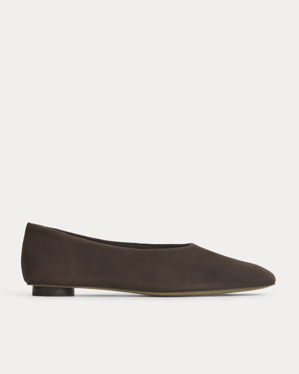 Gallery Square-Toe Flat | Deep Brown
