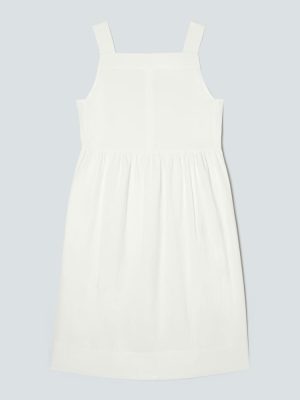 The Seersucker Midi Dress | White