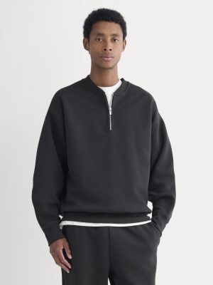 Luxe Fleece Half-Zip Pullover | Black