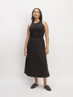 The Supima? High-Neck Riviera Dress | Black