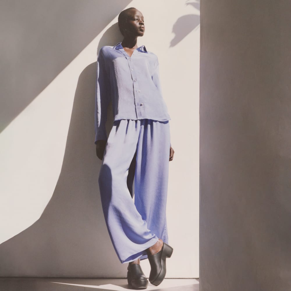 The Satin Pull-On Pant | Cornflower Blue - Image 7