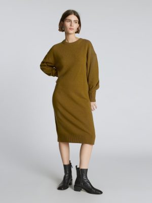 The Cashmere Midi Dress | Tapenade