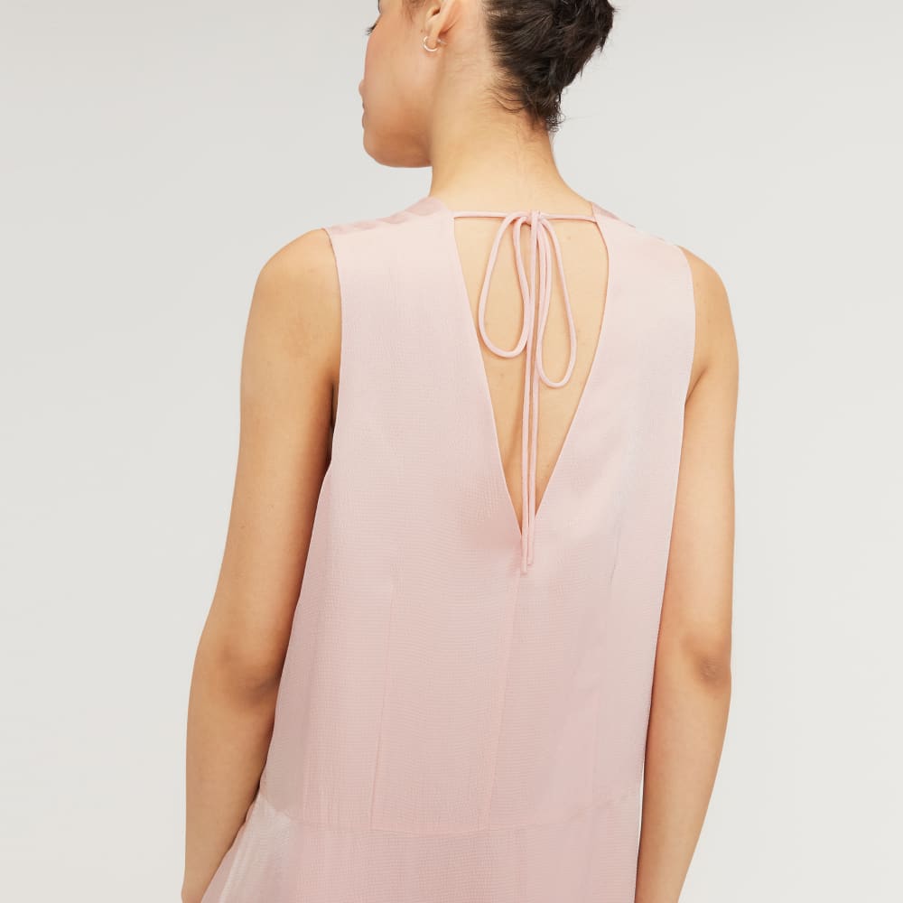 The Satin V-Neck Maxi Dress | Petal Pink - Image 5