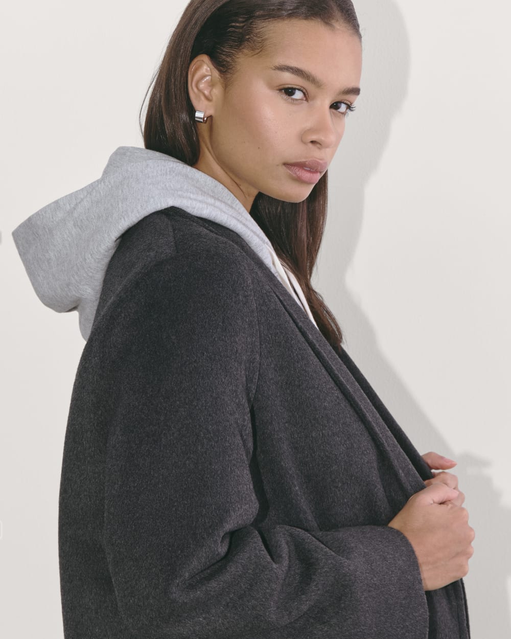 The Topcoat in Wool | Dark Charcoal Melange - Image 6