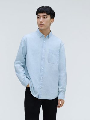 The Relaxed Organic Chambray Shirt | Icy Blue