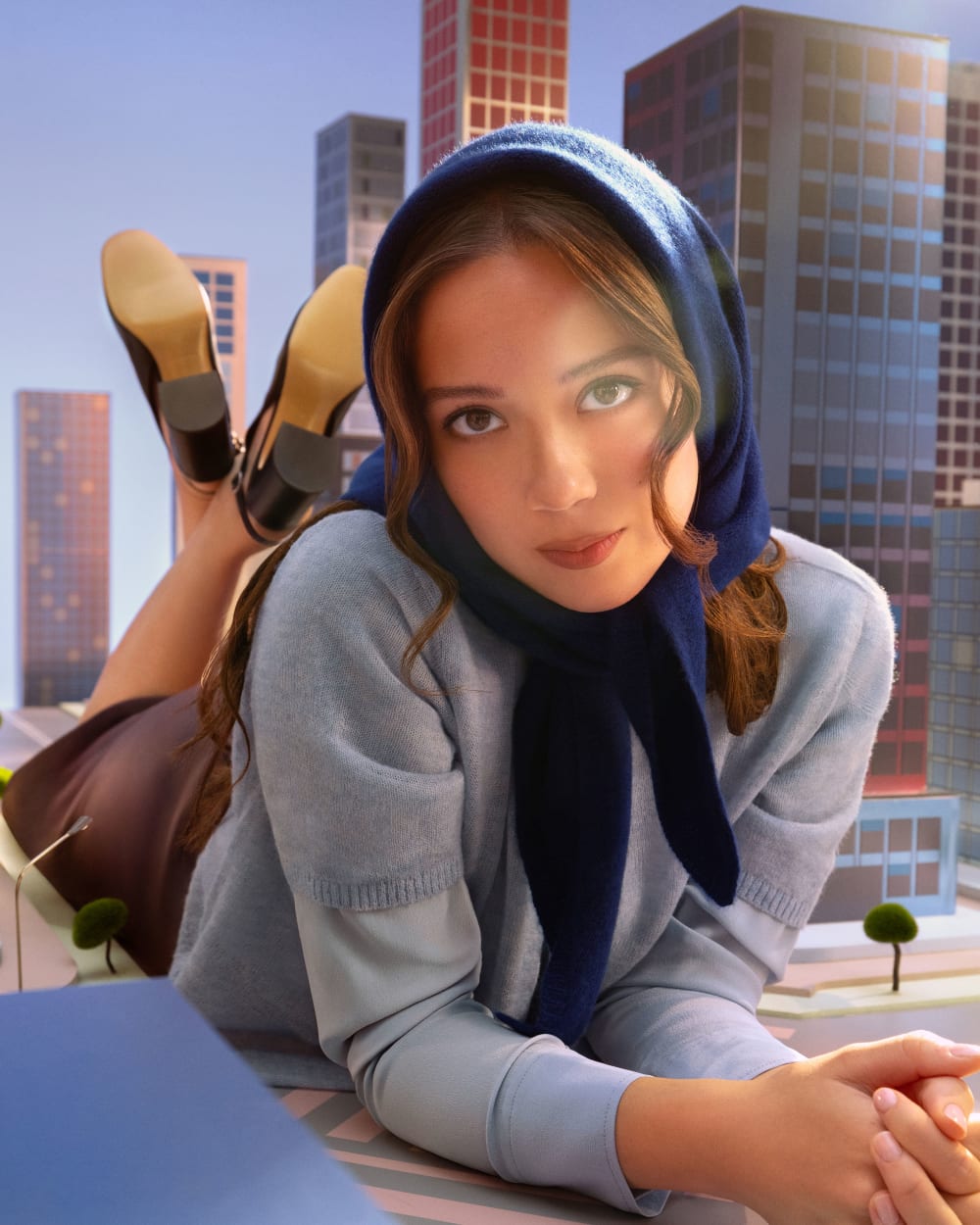 The Must-Have Shirt in Washable Silk | Soft Blue - Image 8