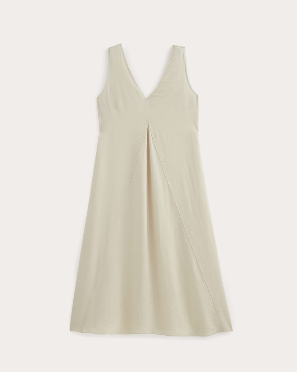 The V-Neck Dress in SoftLuxe | Sandshell - Image 2