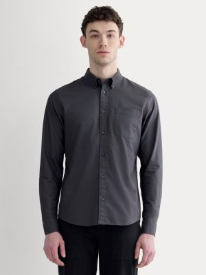 The Slim Oxford Shirt | Slate Grey | Standard