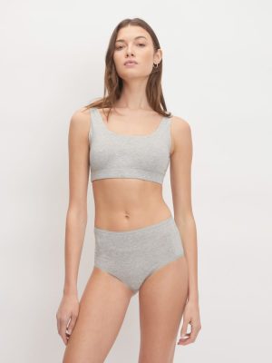 The Cotton Tank Bra |  Heathered Grey