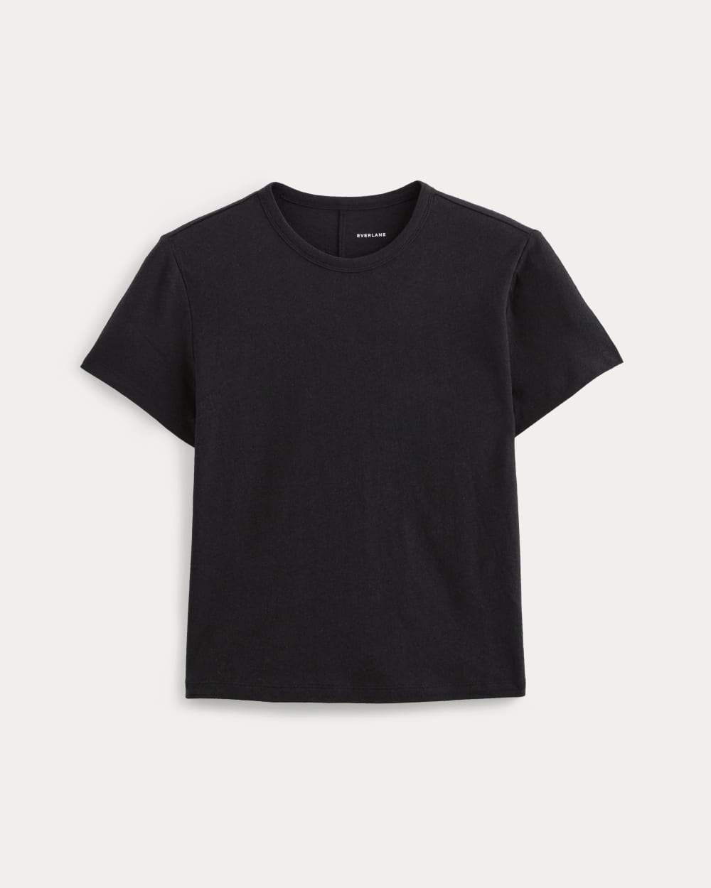 The Box-Cut Tee in Cotton Linen | Black - Image 2