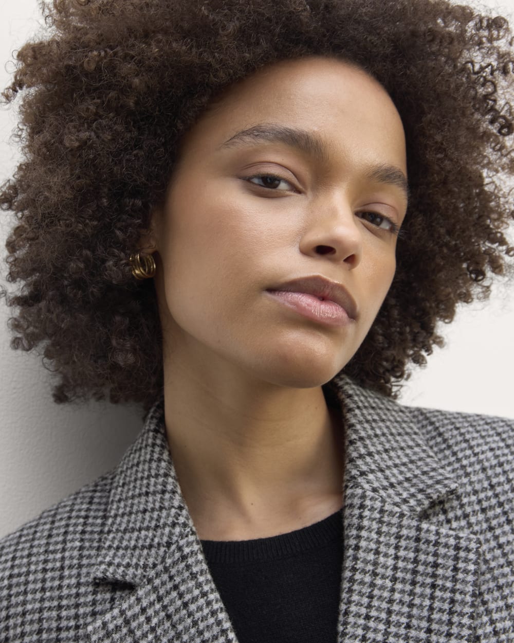 The Oversized Blazer in Wool | Gray Houndstooth - Image 4