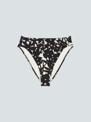 The High-Rise Cheeky Bikini Bottom | Black / Canvas Floral