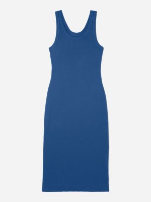 The '90s Rib Dress | Deep Blue