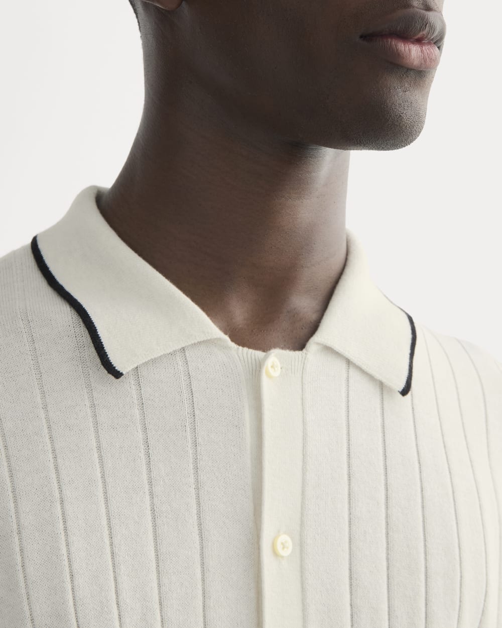The No-Sweat Button-Down Polo | Heathered Canvas - Image 4