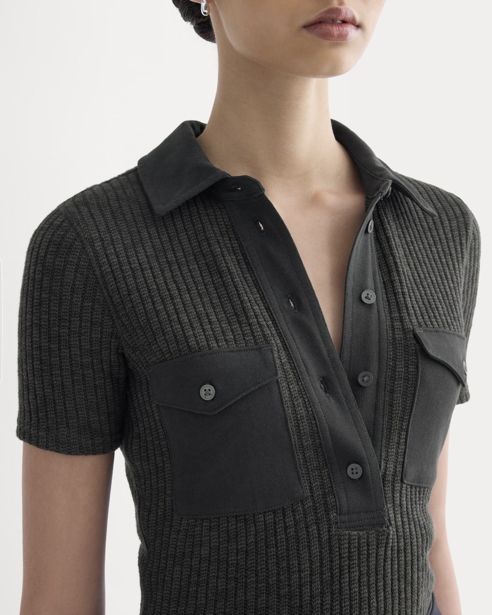 The Cozy Rib Polo | Black - Image 3