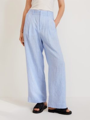 The Linen Way-High® Drape Pant | Light Blue