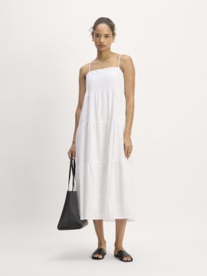 The Gauze Tiered Dress | White