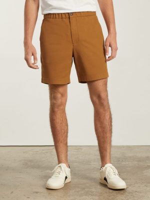 The Pull-On Performance Chino Short | Tawny Brown