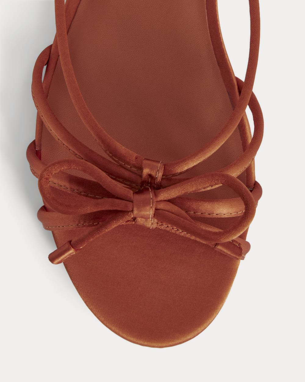 The Bow Sandal | Deep Amber Satin - Image 6