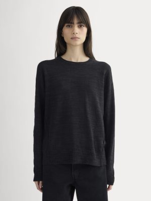 The Slouch Sweater in Cotton Linen | Black