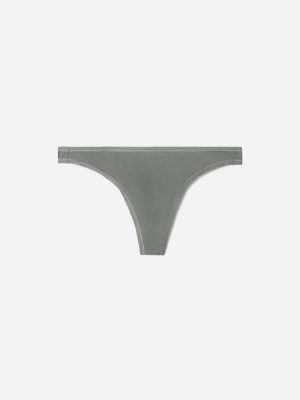 The Cotton Thong | Dark Sage