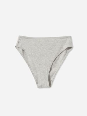 The Cotton High-Rise Bikini |  Heathered Grey