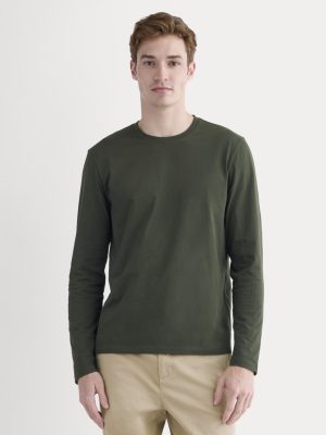 The Essential Organic Long-Sleeve Tee | Dark Green
