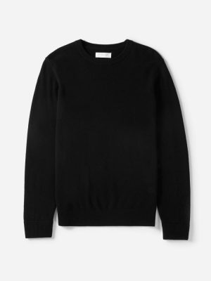 The Grade-A Cashmere Crew | Black