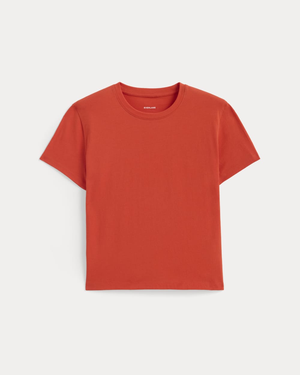 The Box-Cut Tee in Essential Cotton | Poppy Red | No Pocket - Image 2