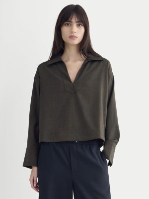 Overshirt in Tailor Twill | Heathered Fudge