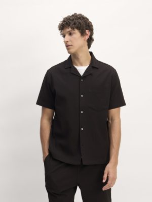 The Seersucker Short-Sleeve Shirt | Black