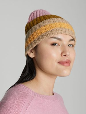 The Cashmere Beanie | Tapenade Multi Stripe