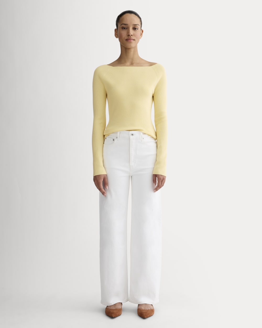 The Knit Boatneck Top | Banana Crepe - Image 5