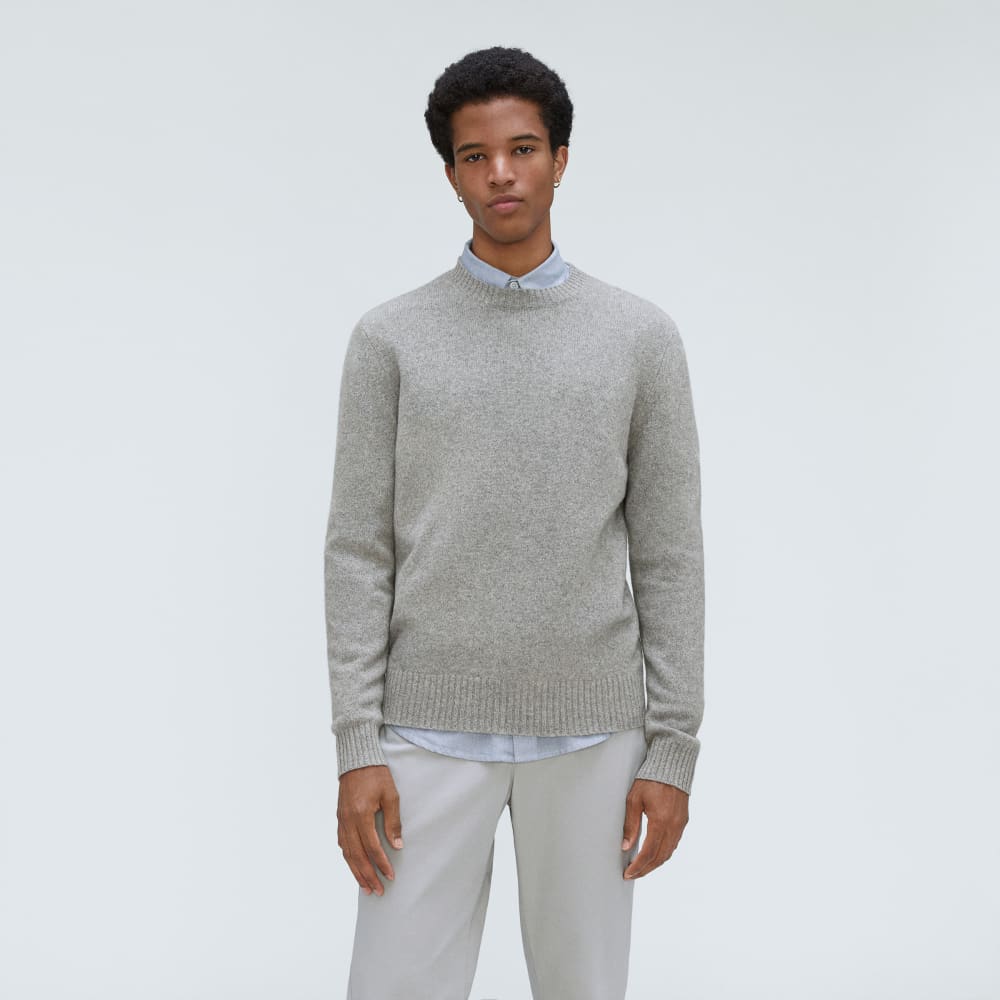 The Merino-Blend Crewneck Sweater | Heathered Grey