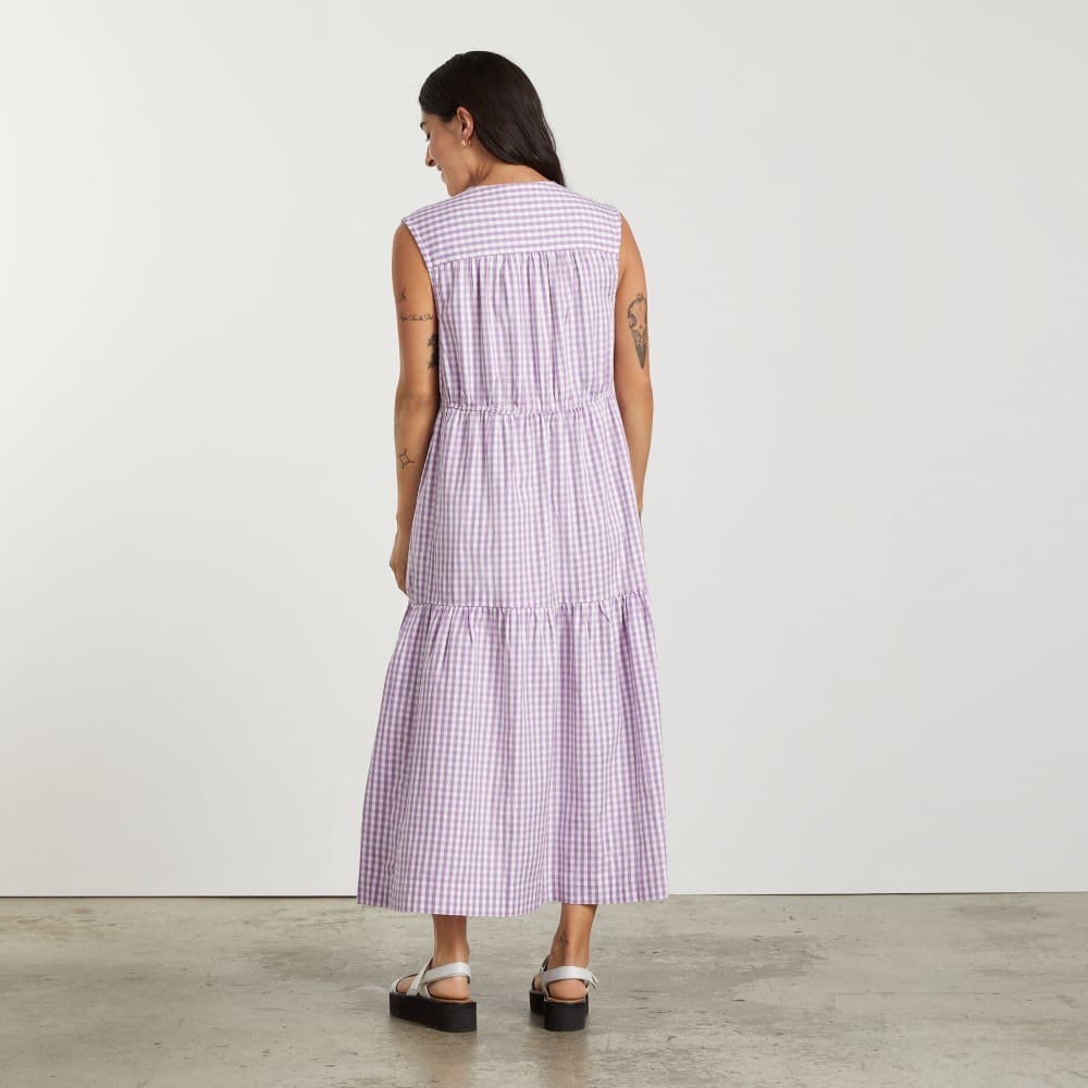 The Tiered Midi Dress | Orchid Gingham - Image 5
