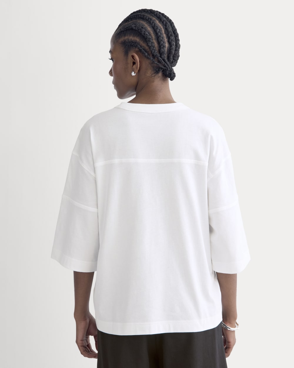 Oversized Varsity Tee in Essential Cotton | White - Image 5