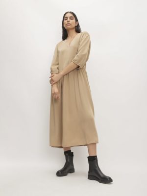The TENCEL? Puff-Sleeve Dress | Cornstalk