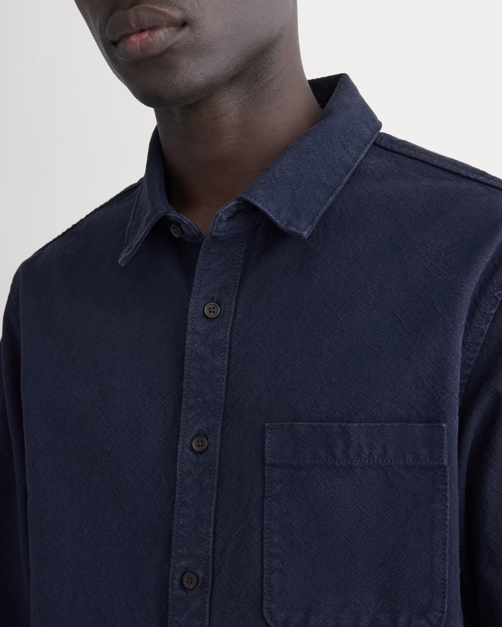 The Canvas Organic Cotton Overshirt | Navy - Image 4