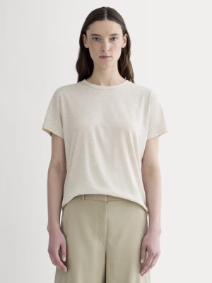 The Slim Air Tee | Heathered Oat