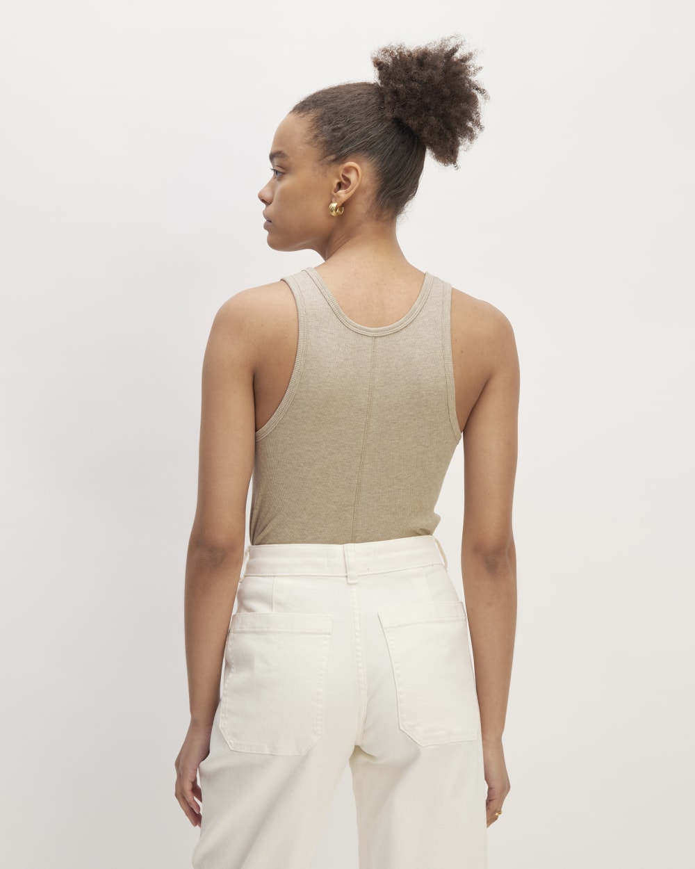 The Luxe Rib Tank | Heathered Tan - Image 4