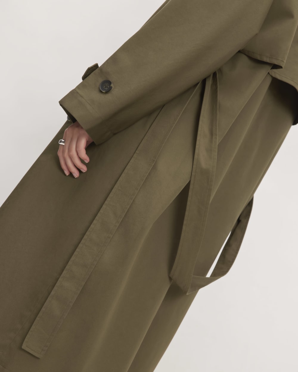 The Cotton Long Trench Coat | Beech - Image 4