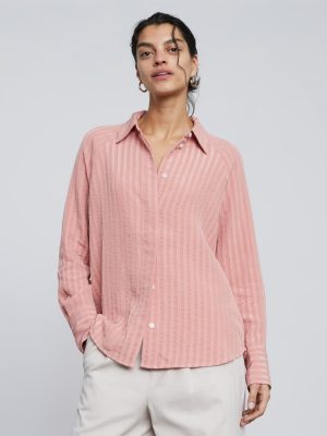 The City Stripe Shirt | Light Rose