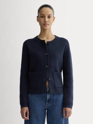 The Crew Cardigan in Everyday Cotton | Navy