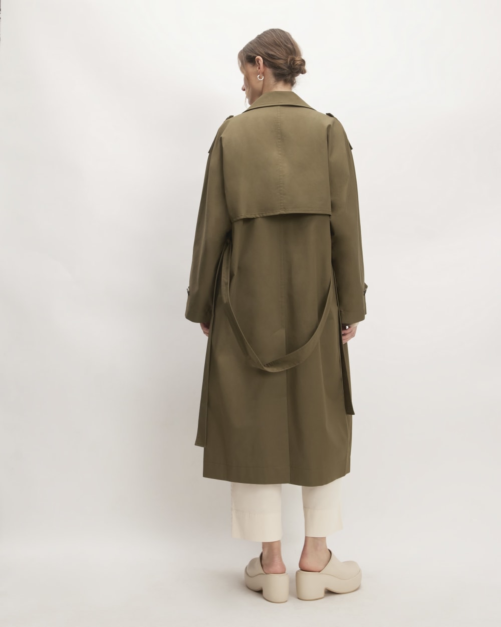 The Cotton Long Trench Coat | Beech - Image 6