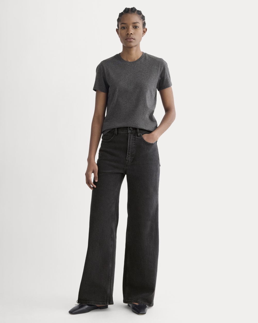 The Slim Crew in Essential Cotton | Heathered Soot - Image 3