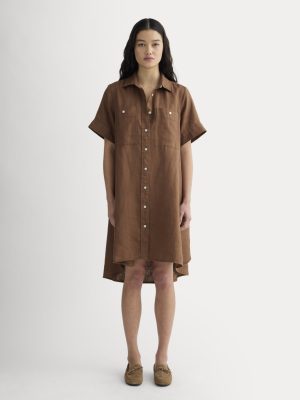 The Daytripper Dress in Linen | Cedarwood