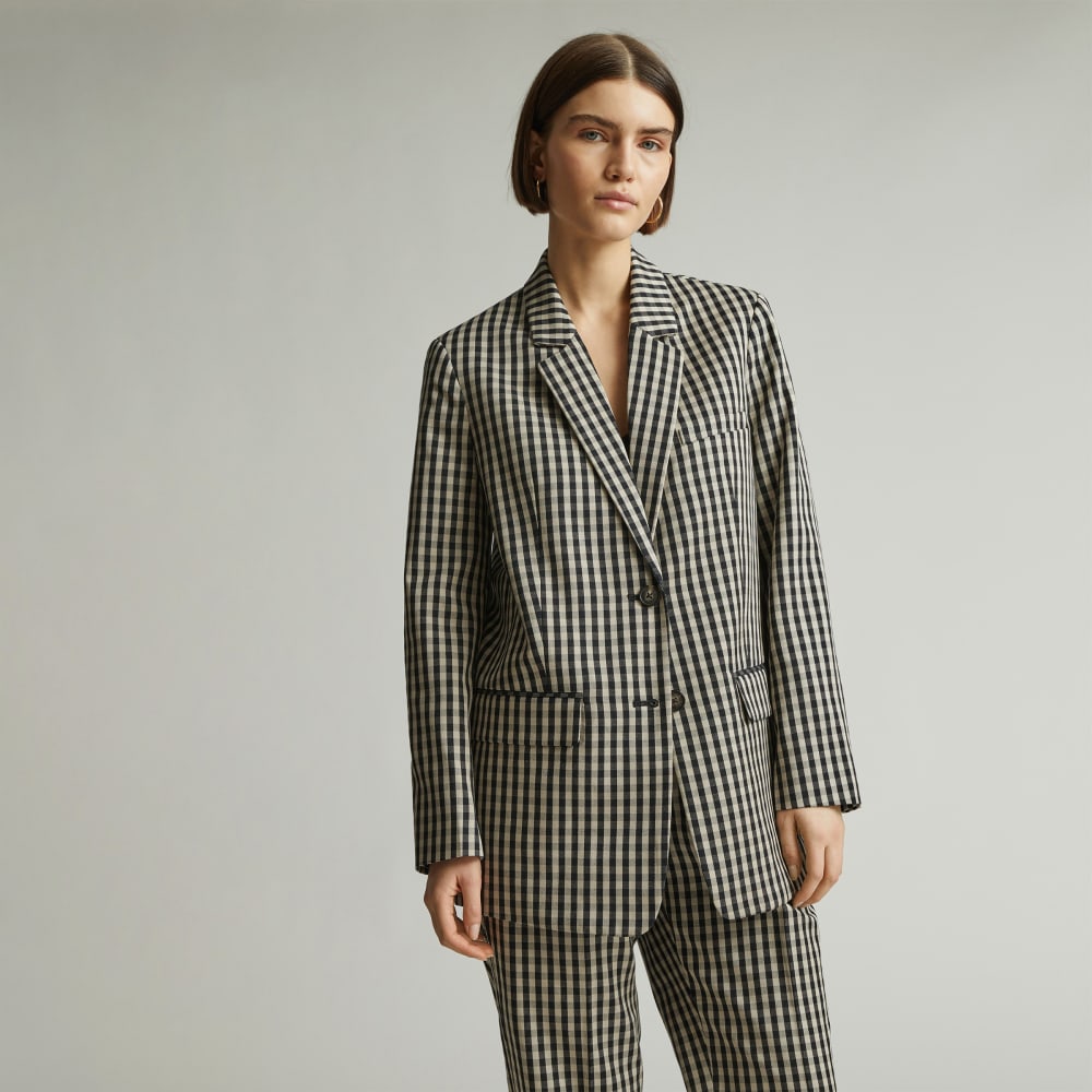 The Oversized Blazer in Buttersmooth | Khaki / Black